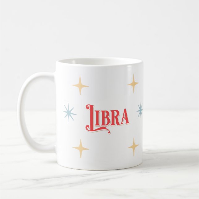 Libra Astrological Sign Coffee Mugg (Vänster)