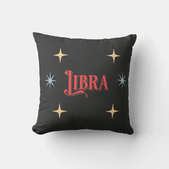 Libra Astrological Sign Kudde (Framsida)