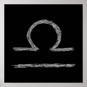 Libra. Astrologiskt tecken för Zodiac Poster