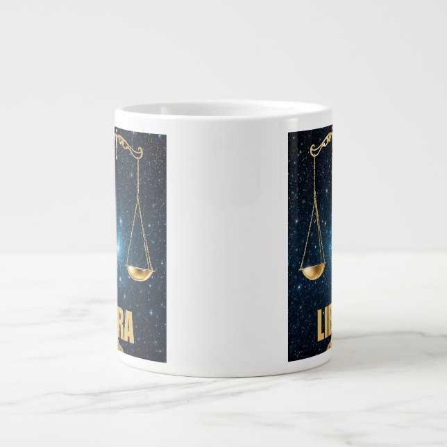 Libra-astrologtecken Jumbo Mugg (Framsidan)