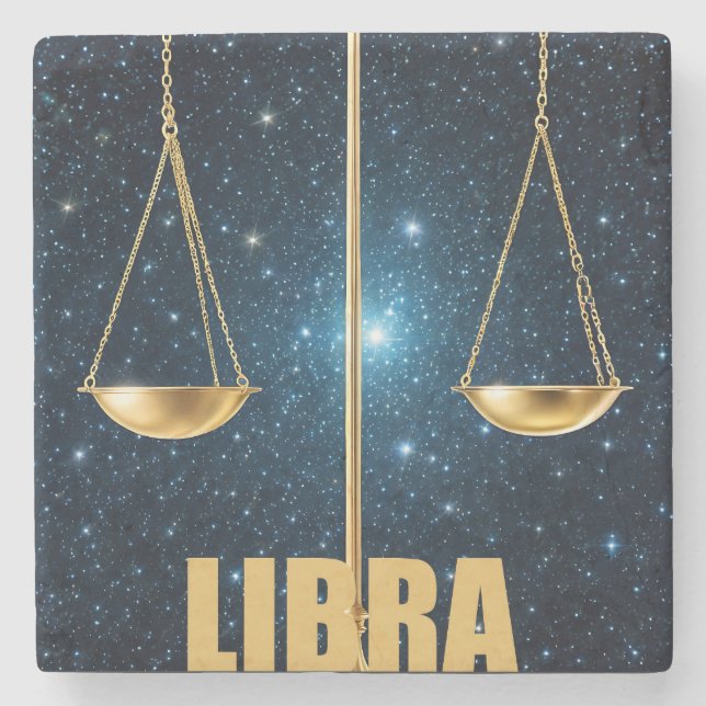 Libra-astrologtecken Stenunderlägg (Framsidan)