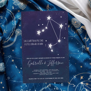Libra Astrology Baby Shower Inbjudningar