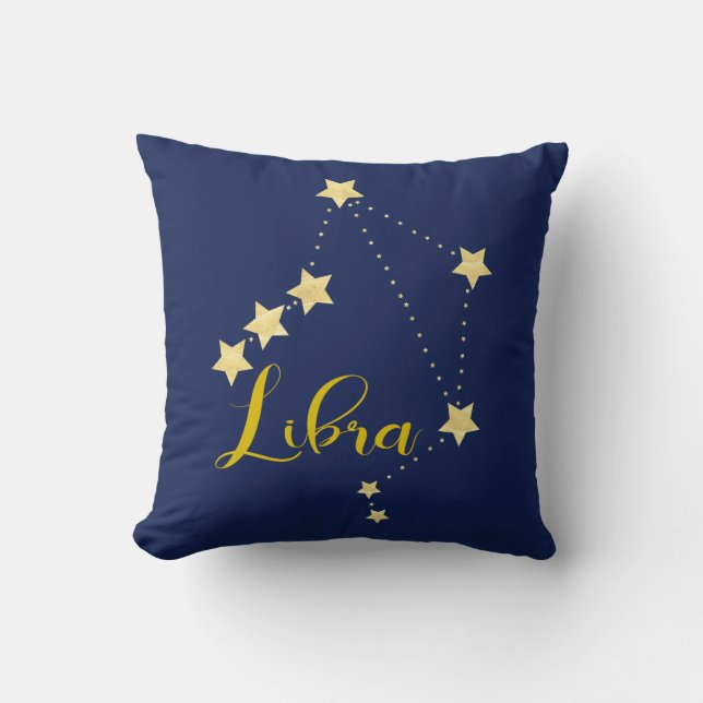 Libra Astrology with Constellation of Stars Kudde (Framsida)