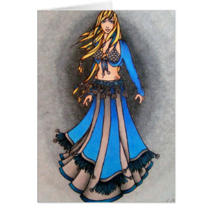Libra Belly Dancer Hälsningskort