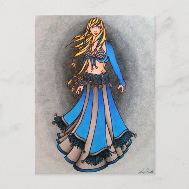 Libra Bellydancer-vykort Vykort (Framsida)