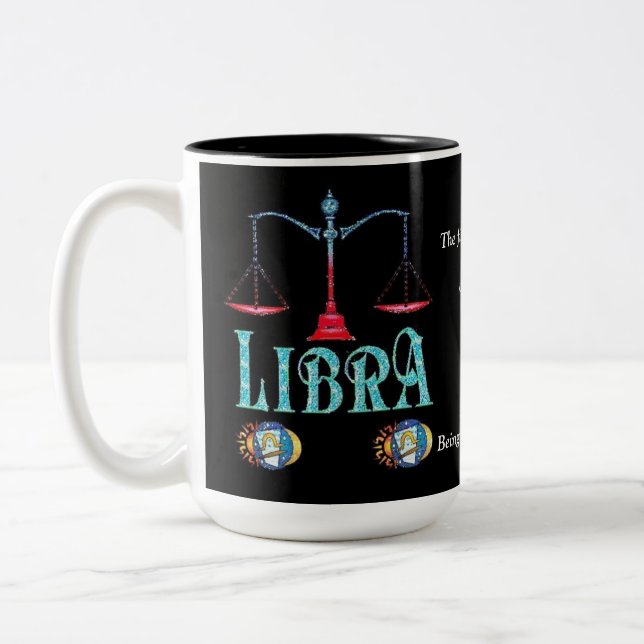 Libra Birth Sign Zodiac Mugg (Vänster)