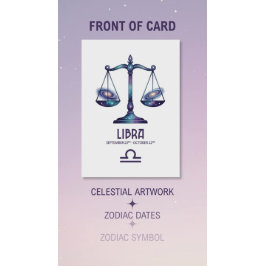 Libra Birthday Card Helgkort