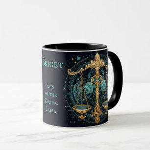Libra Birthday Gift Add Namn BeSnygg kaffe Mugg
