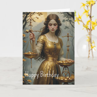 Libra Birthday Kort