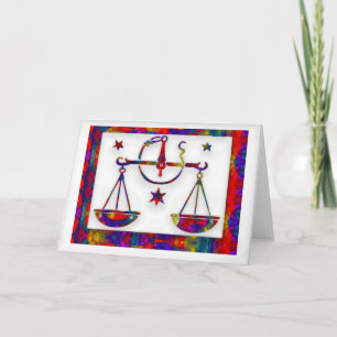 Libra Birthday-kort Kort