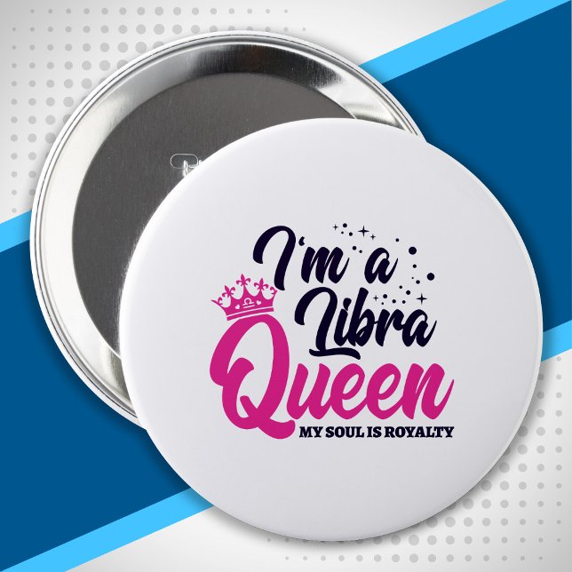 Libra Birthday Queen Astrology Sign Soul Royalty Knapp (Skapare uppladdad)