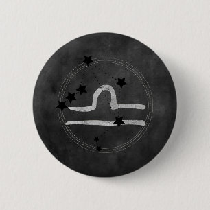 Libra Black & silver zodiac-stjärnor Knapp