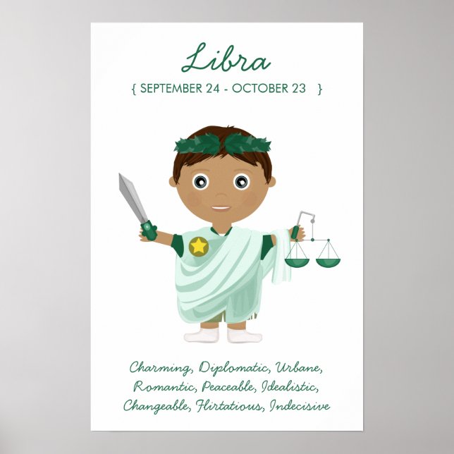 Libra - Boy Horoscope Poster (Framsidan)