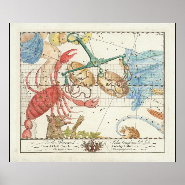 Libra, Cancer och angränsande stjärnor Poster (Framsidan)