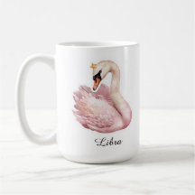 Libra Celestial Zodiac Mugg - Blommig Rosa Skal Ar