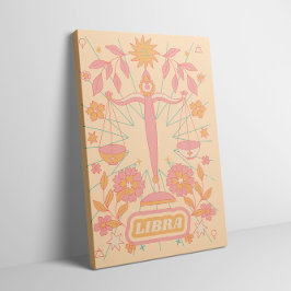 Libra Celestial Zodiac Pastel Dreams Wall Arts Canvastryck