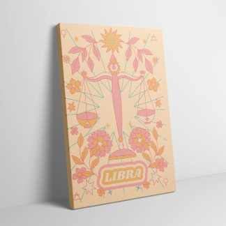 Libra Celestial Zodiac Pastel Dreams Wall Arts Canvastryck