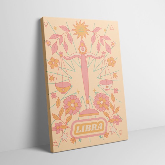 Libra Celestial Zodiac Pastel Dreams Wall Arts Canvastryck (Skapare uppladdad)