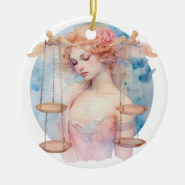 Libra Ceramic Ornament