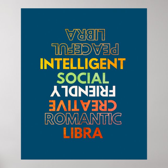 Libra Character Birthday inspirational Poster (Framsidan)