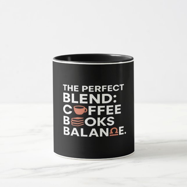 Libra Coffee Books Balance Combo Mug Mugg (Center)