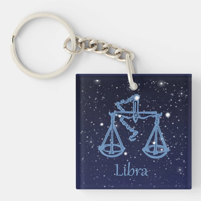 Libra Constellation and Zodiac Sign med stjärnor (Framsidan)