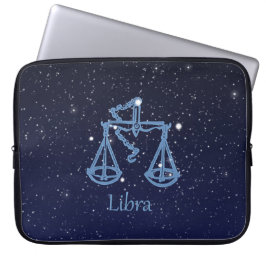 Libra Constellation and Zodiac Sign med stjärnor Laptop Sleeve