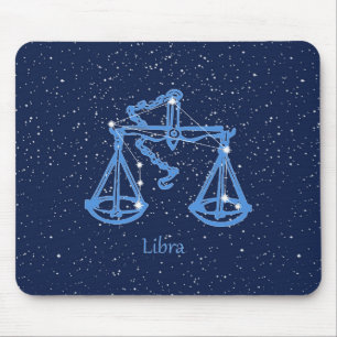 Libra Constellation and Zodiac Sign med stjärnor Musmatta