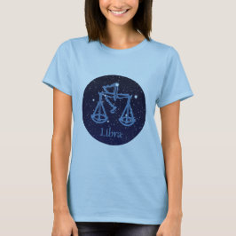 Libra Constellation and Zodiac Sign med stjärnor Tee Shirt