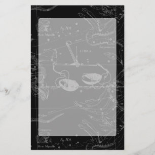 Libra Constellation Hevelius circa 1690 Brevpapper