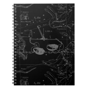 Libra Constellation Karta Hevelius 1690 Sept Oct Anteckningsbok Med Spiral