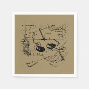 Libra Constellation Karta Hevelius circa 1690 Pappersservett