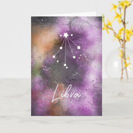 Libra Constellation Zodiac Lila Galaxy Kort