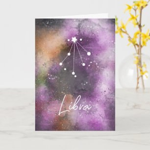 Libra Constellation Zodiac Lila Galaxy Kort