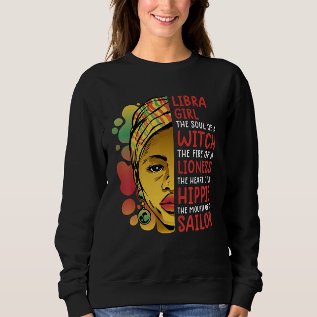 Libra Drottning För Kvinnor Astrologi Zodiak Libra T Shirt (Framsida)