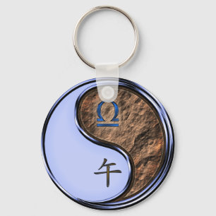 Libra & Earth Horse Nyckelring