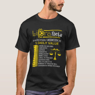 Libra Facts Zodiac Born i september 23-oktober T Shirt