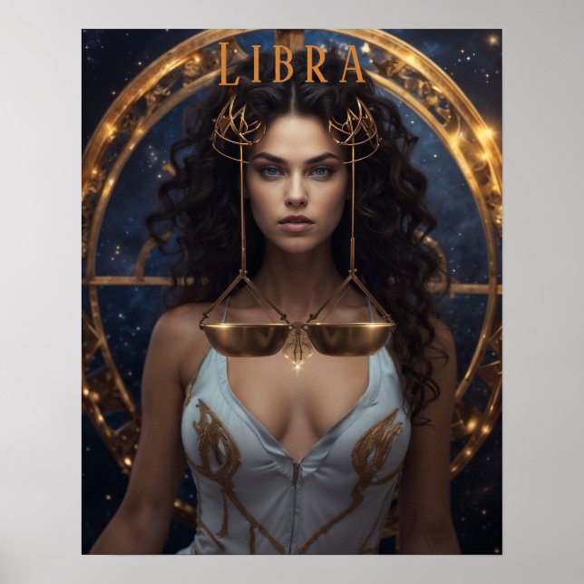 Libra Female Astrological Poster (Framsidan)