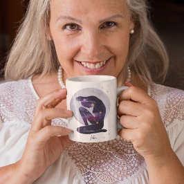 Libra Feminine Lila Zodiac Design Kaffemugg