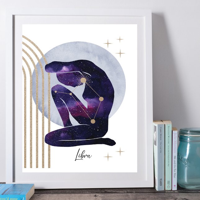Libra Feminine Lila Zodiac Design Poster (Skapare uppladdad)