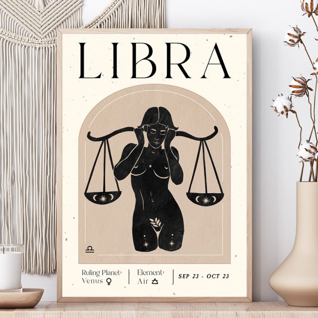 Libra Feminine Zodiac Poster (Skapare uppladdad)