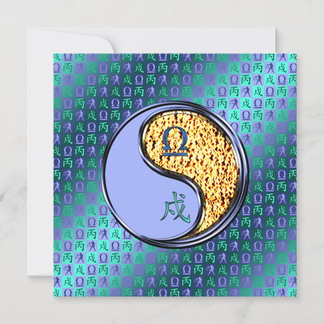 Libra & Fire Dog Kort (Framsida)