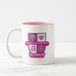 Libra Födelsedags Crest™ för 1-23 Oktober Mugg