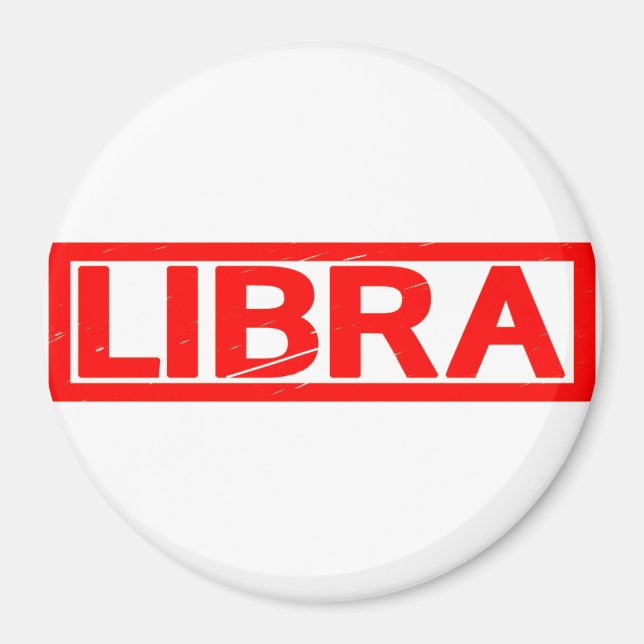 Libra Frimärke Magnet (Framsidan)