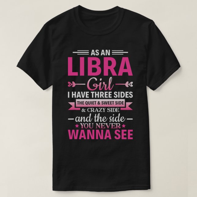Libra Girl Astrology Zodiac Sign Libra Horoscope L T Shirt (Design framsida)