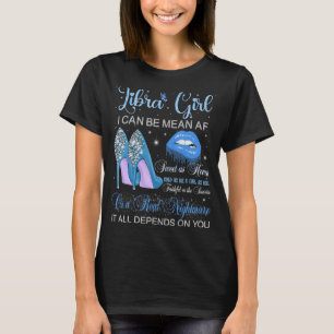 Libra Girl Birthday Högklackars Dripping Läppar Bu T Shirt