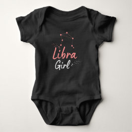 Libra Girl Black, söt astrology Bodydress for babi T Shirt