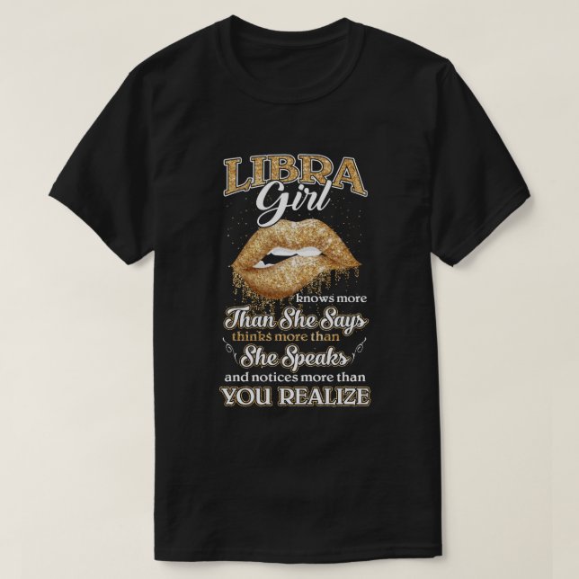 Libra Girl vet mer än hon säger september Octo T Shirt (Design framsida)