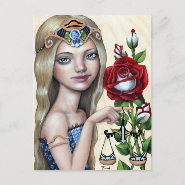 Libra Girl Vykort (Framsida)