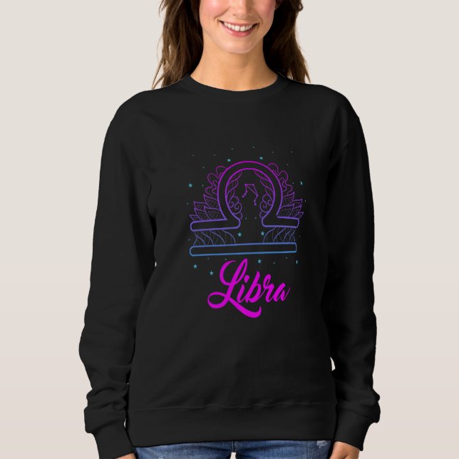 Libra Girls Women Bday Astrology September October T Shirt (Framsida)